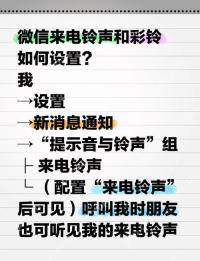 微信来电铃声和新消息通知设置路径说明