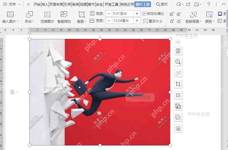 如何锁定文档图片纵横比?结果检查