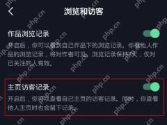 抖音浏览和访客页面关闭主页访客记录，用于减少浏览痕迹