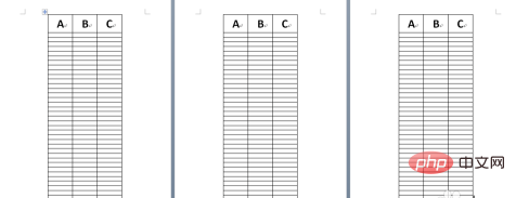 How to implement the title row duplication function of tables in word2010?