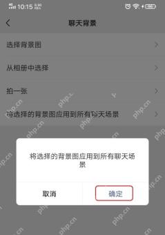 微信将选择的背景图应用到所有聊天场景确认弹窗