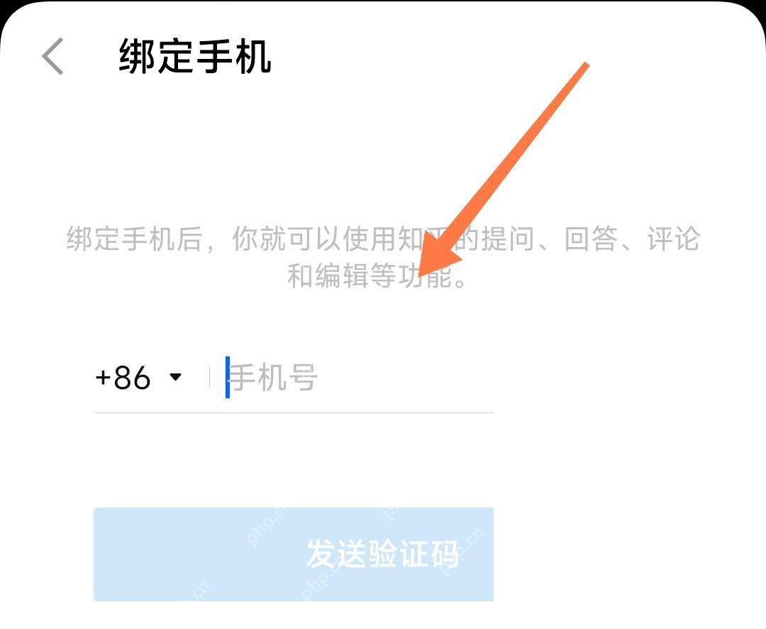 知乎绑定手机页面里的输入框和发送验证码按钮