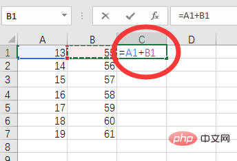 What is the starting symbol of formula definition in excel?