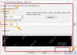 Excel 分列向导用常规格式重新识别文本数字