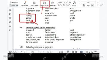 WPS PDF 工具栏中 PDF to Picture 转图片入口服务进入转换步骤