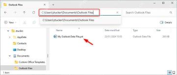 Windows Outlook Files 文件夹里的 pst 备份文件