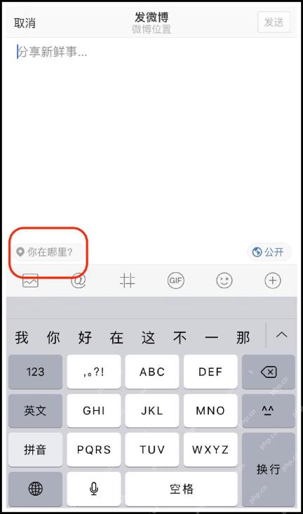 微博app查看微博发布位置第2步操作界面