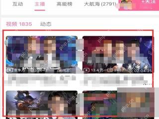 哔哩哔哩主播页里的直播回放列表