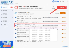 Windows 中文驱动列表页单独列出显卡驱动升级条目,证明显卡驱动安装失败时要先把显卡这一项单独拎出来