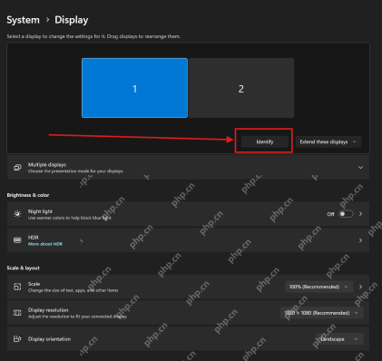 win11怎么设置双显示器_win11双屏显示配置步骤 - php中文网