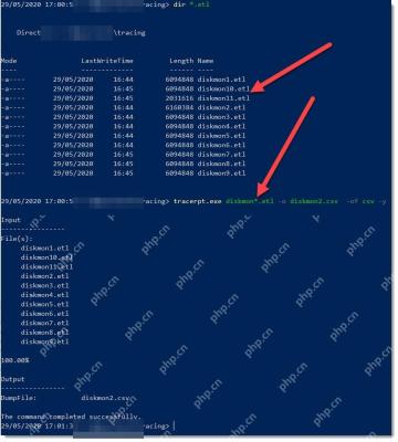 用 tracerpt 批量转出 CSV