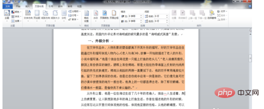 How to set text shading in word2010