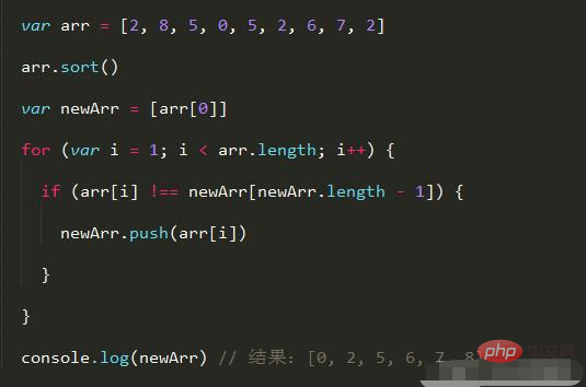 What is the method to remove duplicates from js array?