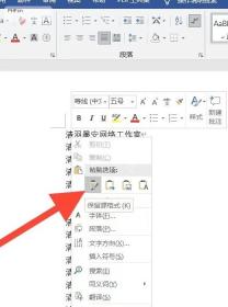 Word 粘贴选项中选择保留源格式以保留表格和页面样式