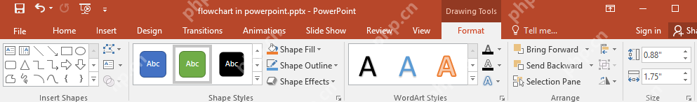 PowerPoint形状格式中的填充轮廓和样式设置