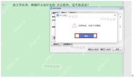 WPS文字全部替换完成提示用于确认空白段删除结果