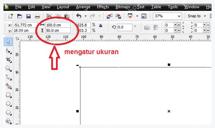CorelDRAW 属性栏中的对象宽度和高度输入框