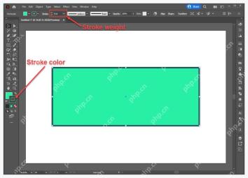 Illustrator 选中对象后检查 Fill 和 Stroke 前后关系