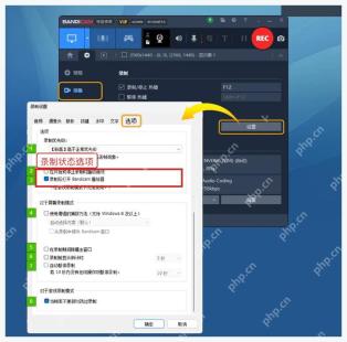 Bandicam Windows 录像选项页中的录制后播放和自动暂停设置