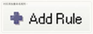 ReNamer 的 Add Rule 按钮用于新建重命名规则。