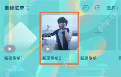 QQ音乐自建歌单页面