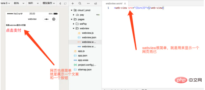 Implement WeChat payment through inline h5 pages in mini programs, web pages within mini program webview, etc.
