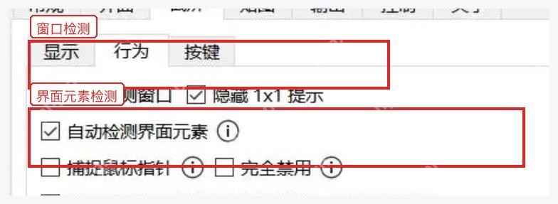 Snipaste 截图设置中自动检测相关复选项