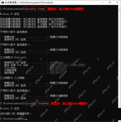 Win11 终端执行 ipconfig flushdns 刷新DNS缓存