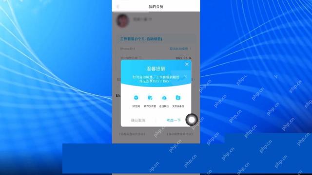 百度网盘取消自动续费确认弹窗
