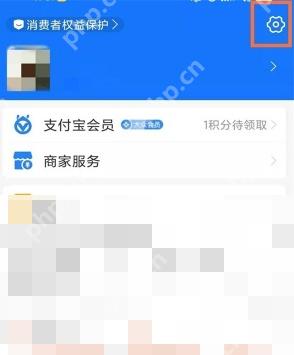 支付宝我的页面框出设置入口,证明进入芒果TV扣款管理前打开设置的步骤