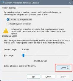 win11怎么删除还原点_win11旧还原点清理步骤 - php中文网