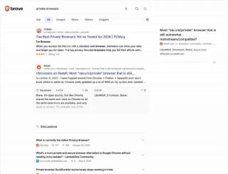 Brave Search 应用 Goggle 后的结果页面