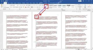 Word 文档中光标放在页面内容边界,准备为单独横向页插入分节符