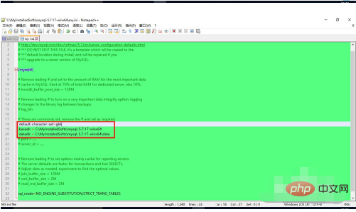 How to configure the decompressed version of mysql