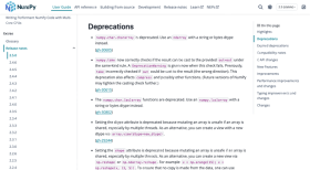 NumPy 2.5.0 官方发布说明展示字符串相关弃用项和 dtype 行为调整