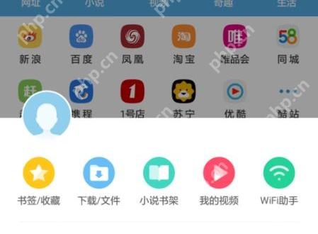 UC浏览器菜单里的下载文件入口