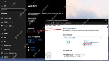 Windows 10 设置 更新和安全 设备加密 BitLocker 设置入口
