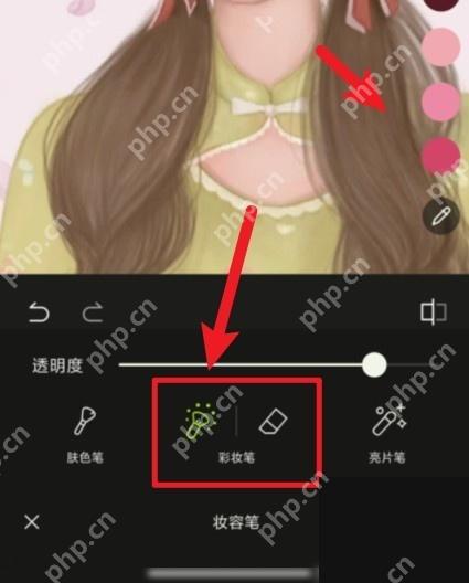 醒图彩妆笔颜色选择