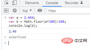 How to keep two decimal places in javascript (without rounding)