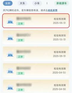 交管12123手机app怎么查看车辆年检有效期第2步操作界面
