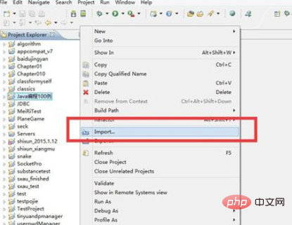 How to import java files in eclipse