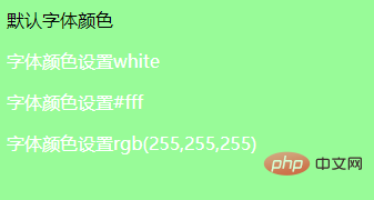 css怎麼將字體設定成白色