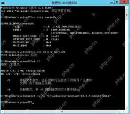 命令提示符执行 sc delete 删除服务