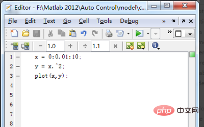 Matlab running program steps