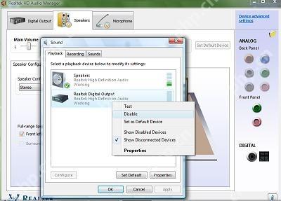 Realtek 连接器设置中勾选 Disable front panel jack detection