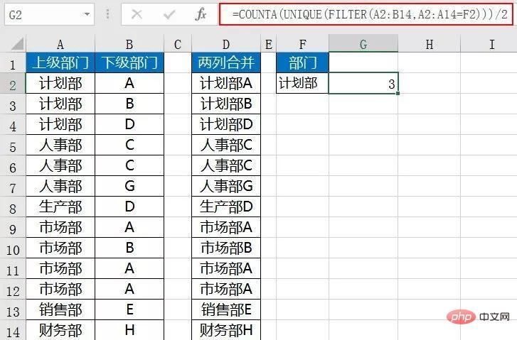 EXCEL 다중 조건 비반복 계수 기능이란 무엇입니까?