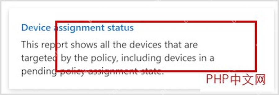 Microsoft Intune 设备分配状态报告