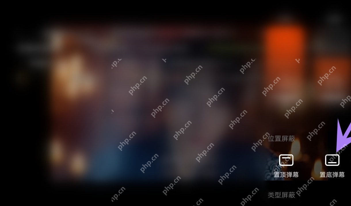 芒果TV弹幕设置中的置顶弹幕和置底弹幕屏蔽选项
