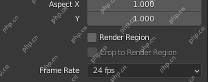 Blender Format 面板下方显示 Frame Rate 帧率选项