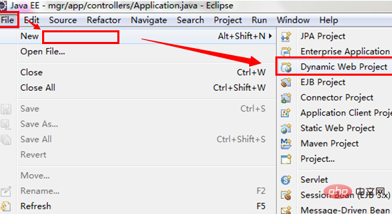 How to create a new project in eclipse